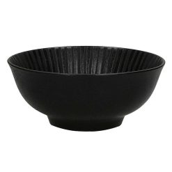 Pomax Vaisselle | Nyakim - Bol A Pates - Porcelaine - Dia 23 X H 9,5 Cm - Noir