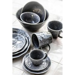 Pomax Vaisselle | Dakota - Bol A Soupe - Porcelaine - L 16 X W 15,8 X H 7,5 Cm - Gris