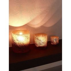 Pomax Photophores / T-Lights | Citrien - Photophore/Vase - Verre - Dia 20 X H 20 Cm - Orange