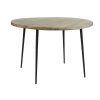 Pomax Tables | Madeira - Table A Diner - Bois De Mangier / Metal - Dia 115 X H 76 Cm - Naturel