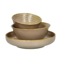 Pomax Vaisselle | Unik - Bol A Cereales - Porcelaine - Dia 12 X H 6 Cm - Beige