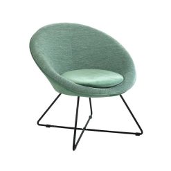 Pomax Canapes | Garbo - Chaise Relax - Velours / Metal - L 75 X W 67 X H 73 Cm - Aqua