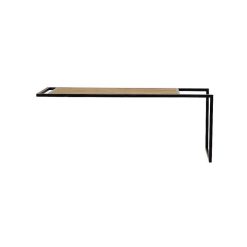 Pomax Etageres Murales | Upside Down - Etagere - Metal / Bois - L 80 X W 30 X H 30,5 Cm - Naturel/Noir