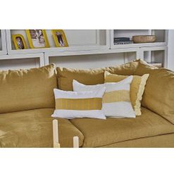 Pomax Coussins | Saint-Tropez - Coussin - Lin / Coton - L 50 X W 30 Cm - Jaune