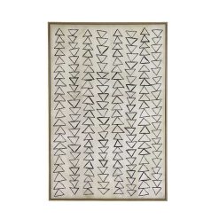 Pomax Tableau / Deco Murale | Desorde - Toile Avec Cadre - Canvas / Bois - L 83 X W 4 X H 123 Cm - Naturel/Noir