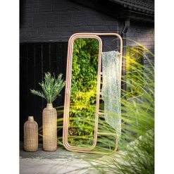 Pomax Miroirs | Samuel - Miroir - Rotin - L 85 X W 4 X H 180 Cm - Naturel