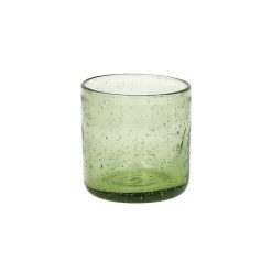 Pomax Verres | Vico - Gobelet - Verre - Dia 8 X H 8,2 Cm - Olive