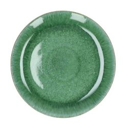 Pomax Vaisselle | Treille - Assiette Plate - Gres - Dia 27,5 X H 3 Cm - Vert