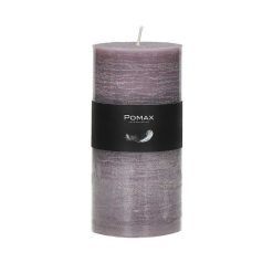 Pomax Bougies | Candle - Bougie - Cire De Paraffine - Dia 7 X H 14 Cm - Lavande