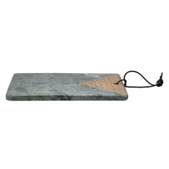 Pomax Planches A Decouper | Oregon - Planche A Decouper - Marbre / Bois D'Acacia - L 30 X W 20 X H 1,5 Cm - Vert