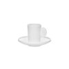 Pomax Vaisselle | Leggero - Tasse & Soucoupe - Porcelaine - Dia 5,5/12,8 X H 7,5/2,5 Cm - Blanc