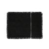 Pomax Linge De Table | Fuse - Set De Table - Coton / Viscose - L 48 X W 33 Cm - Noir