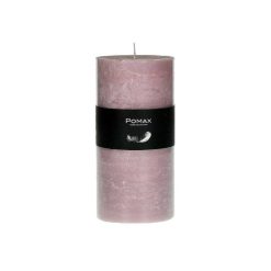 Pomax Bougies | Candle - Bougie - Cire De Paraffine - Dia 7 X H 14 Cm - Rose Clair