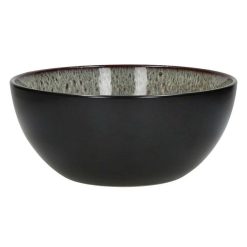 Pomax Vaisselle | Mirha Jasper - Saladier - Gres - Dia 25,4 X H 10,9 Cm - Noir/Blanc