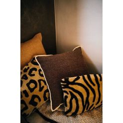 Pomax Coussins | Wildlife - Coussin - Coton / Lin - L 60 X W 40 Cm - Chocolat