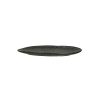 Pomax Vaisselle | Basalt - Assiette Ovale - Gres - L 26,6 X W 11 X H 2,5 Cm - Noir