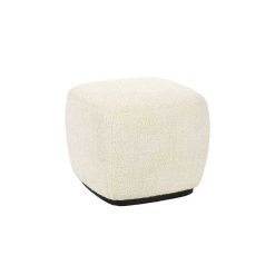 Pomax Poufs | Porterville - Pouf - Boucle - L 51 X W 51 X H 41 Cm - Blanc