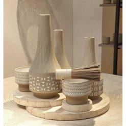 Pomax Objets De Decoration | Seiyo - Petit Balai - Bambou/ Rotin - Naturel - S - Dia 4,5 X 21Cm