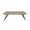 Pomax Tables Basses | Ohio - Table Basse - Bois De Mangier / Metal - L 125 X W 75 X H 38 Cm - Naturel