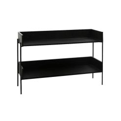 Pomax Concepts Modulaires | Modiv' - Etagere - Contre-Plaque / Vernis A Bois - L 120 X W 38 X H 15 Cm - Noir