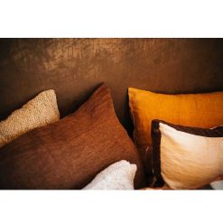 Pomax Coussins | Basics - Coussin - Lin - L 70 X W 50 Cm - Ocre