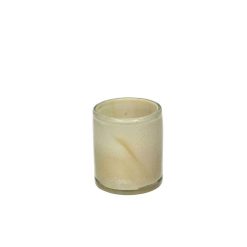 Pomax Bougies | Firenze - Bougie 1 Meche - Cire De Paraffine / Verre - Dia 8,5 X H 10 Cm - Beige