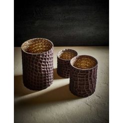 Pomax Photophores / T-Lights | Chocolat - Photophore - Verre - Dia 8 X H 9 Cm - Chocolat