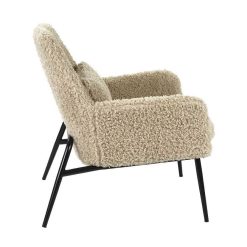 Pomax Canapes | Hailey - Chaise Relax - Polyester / Fer - L 66 X W 75 X H 77 Cm - Beige