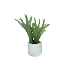 Pomax Plantes | Marmura - Plante Artificielle - Synthetique / Ciment - Dia 8 X H 22 Cm - Vert