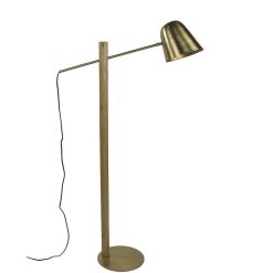 Pomax Lampadaires | Saturn - Lampadaire - Metal / Bois De Manguier - L 30 X W 80 X H 138 Cm - Or