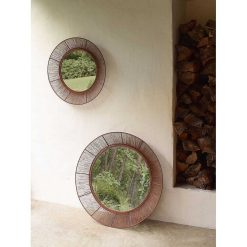 Pomax Miroirs | Lara - Miroir - Metal - Dia 60 Cm - Rouille