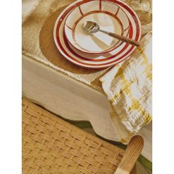 Pomax Vaisselle | Mykonos - Blate - Porcelaine - Dia 20 X H 3,5 Cm - Rouille