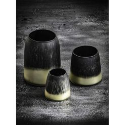 Pomax Photophores / T-Lights | Zingaro - Photophore - Verre - Dia 14 X H 17 Cm - Noir/Or