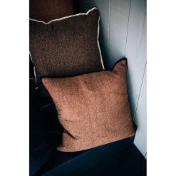 Pomax Coussins | Opposites - Coussin - Lin / Coton - L 45 X W 45 Cm - Chocolat