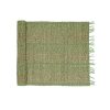 Pomax Linge De Table | Carcassonne - Chemin De Table - Jonc De Mer / Coton - L 140 X W 40 Cm - Vert