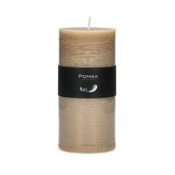 Pomax Bougies | Candle - Bougie - Cire De Paraffine - Dia 7 X H 14 Cm - Miel