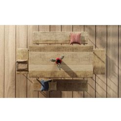 Pomax Bancs | Legno - Banc - Bois De Mangier / Metal - L 165 X W 36 X H 43 Cm