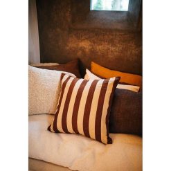 Pomax Coussins | Wildlife - Coussin - Lin / Coton - L 60 X W 60 Cm - Chocolat