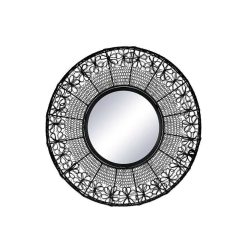 Pomax Miroirs | Maze - Miroir - Metal - Dia 51 X H 2,5 Cm - Noir