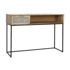 Pomax Consoles | Angela - Console - Bois De Mangier / Metal - L 120 X W 40 X H 85 Cm - Naturel