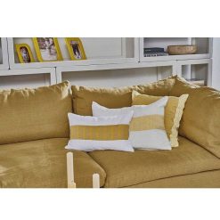 Pomax Coussins | Saint-Tropez - Coussin - Lin / Coton - L 50 X W 50 Cm - Jaune