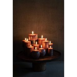 Pomax Bougies | Candle - Bougie - Cire De Paraffine - Dia 5 X H 8 Cm - Noisette