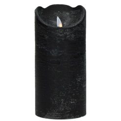 Pomax Bougies Led | Led Candle - Bougie Led Avec Minuterie - Synthetique - Dia 10 X H 18 Cm - Noir