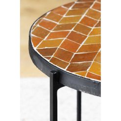 Pomax Concepts Modulaires | Zellix - Dessus De Table - Zelliges Marocaines - Dia 45 X H 2 Cm - Caramel