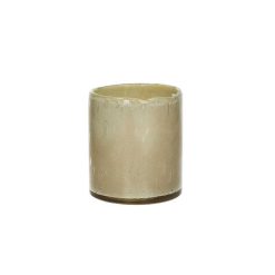 Pomax Photophores / T-Lights | Firenze - Photophore - Verre - Dia 12,5 X H 14 Cm - Beige