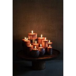 Pomax Bougies | Candle - Bougie - Cire De Paraffine - Dia 9 Cm - Noisette