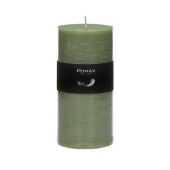 Pomax Bougies | Candle - Bougie - Cire De Paraffine - Dia 7 X H 14 Cm - Avocat