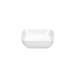 Pomax Vaisselle | Porcelino Square - Bol - Porcelaine - L 8,5 X W 8,5 X H 2,5 Cm - Blanc