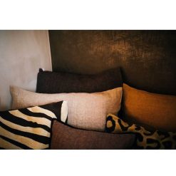 Pomax Coussins | Basics - Coussin - Lin - L 70 X W 50 Cm - Ocre