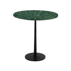 Pomax Tables | Bistro - Table A Diner - Marbre / Metal - Dia 70 X H 76 Cm - Vert